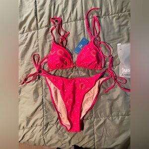 Cupshe Sunny Bliss Fuchsia Bikini Set